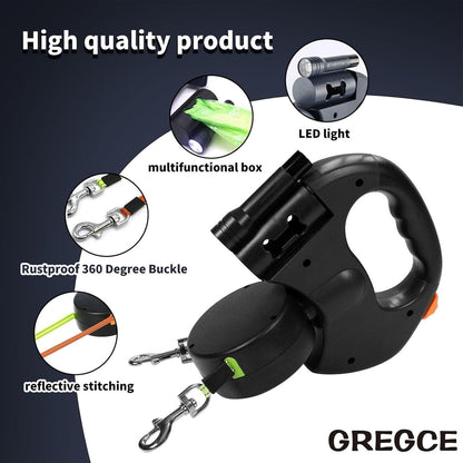Dual Retractable Dog Leash
